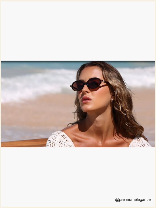 Retro Oval Sunglasses 90s Y2k Trendy Shades UV Protection Sun Glasses